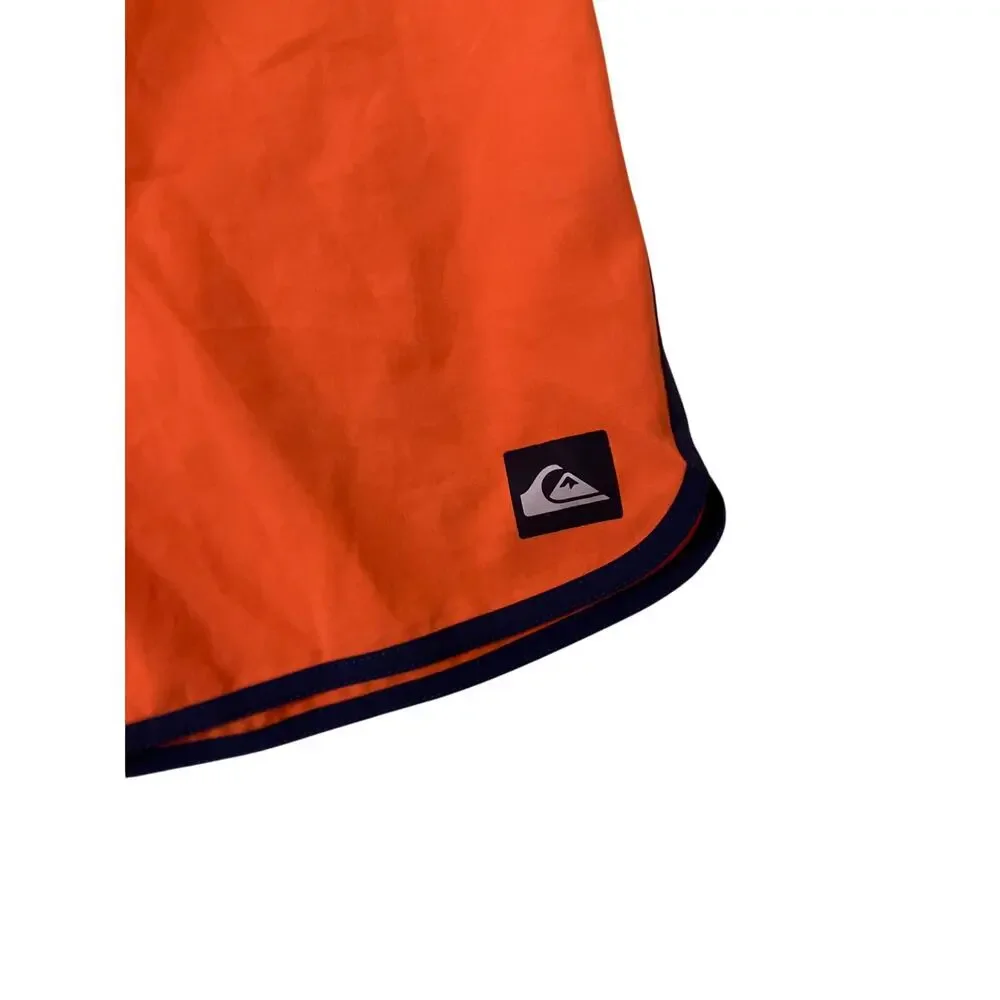 Y2K Quiksilver Orange & Navy Swim Trunks Board Shorts Men’s 35” Waist - Picture 2 of 6